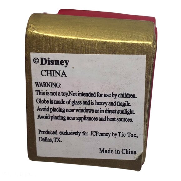 Disney Mickey Mouse Snow Globe 2003 Santa Sleigh JCPenney Exclusive - Picture 12 of 12